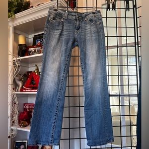EUC Miss Me Angel Wing Jeans women BOOT CUT SIZE 30